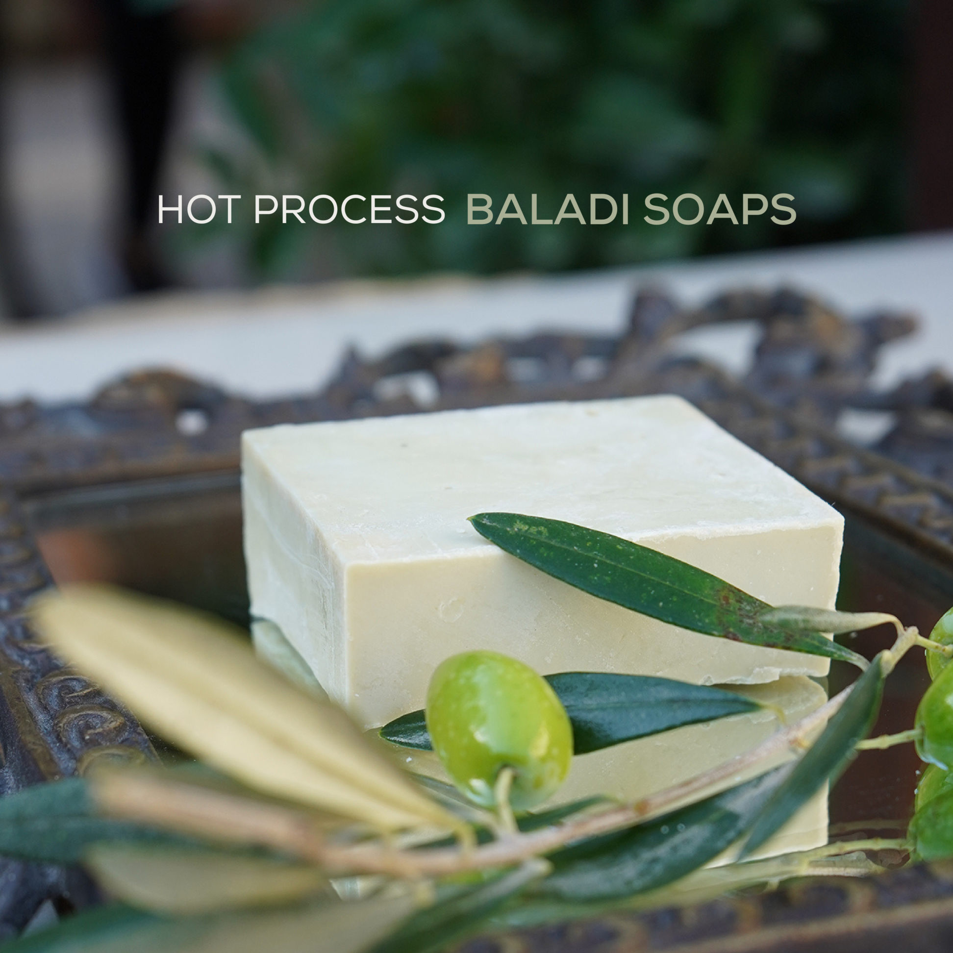 Hot process baladi soap with olives